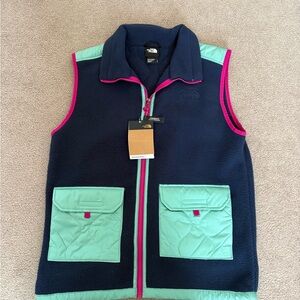 The North Face Blue and Green Vest